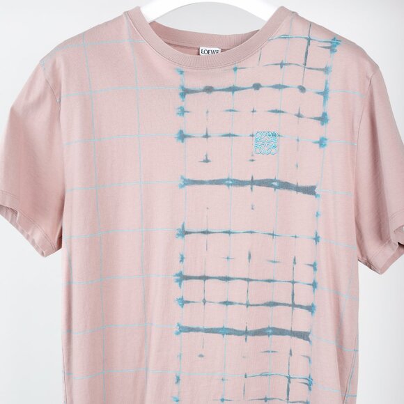 Loewe Pink Embroidered Tie-Dyed Cotton-Jersey T-Shirt - Picture 4 of 9